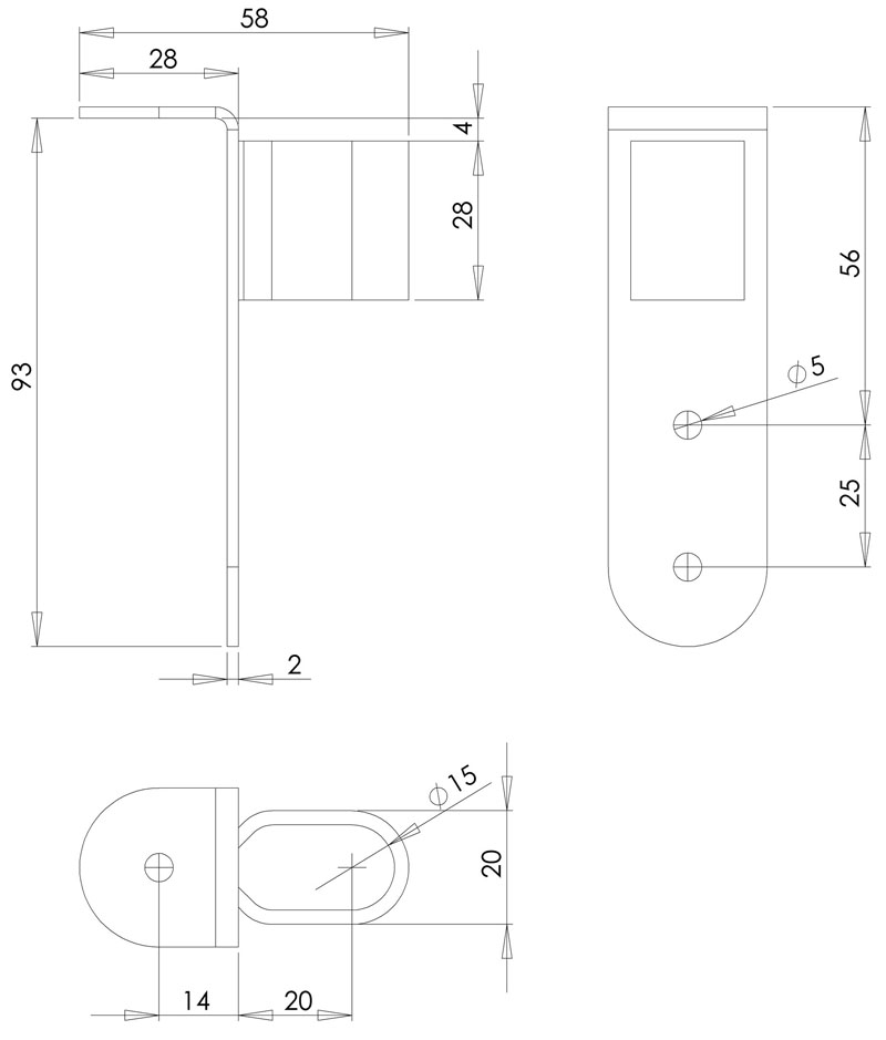Gegenhalter H400 zum Annieten - abgewinkelt