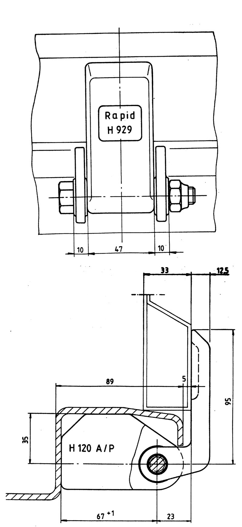 Scharnier Rapid H929