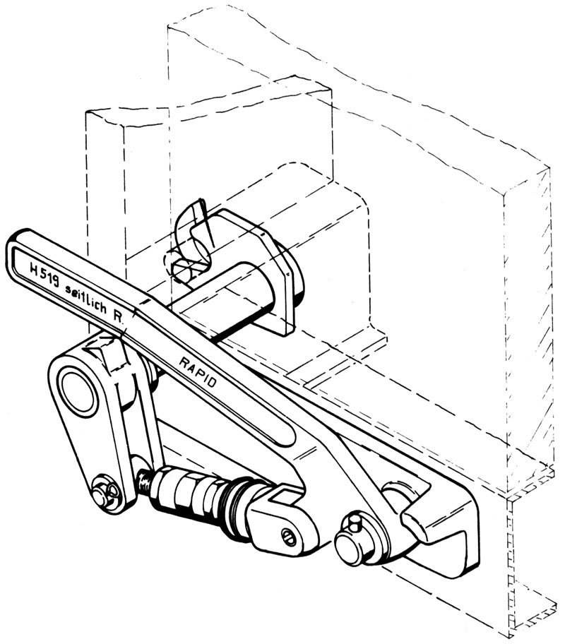 Übertotpunktspanner Rapid H519 seitlich