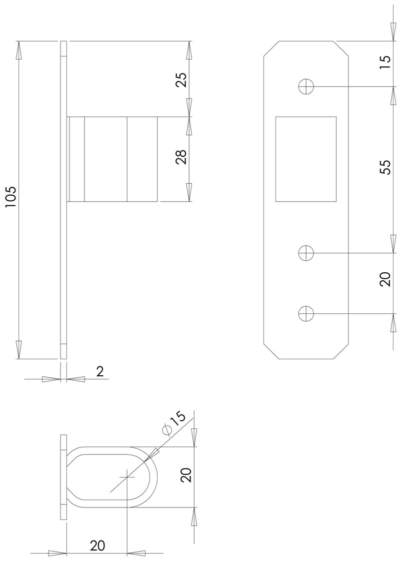 Gegenhalter H400 zum Annieten - gerade