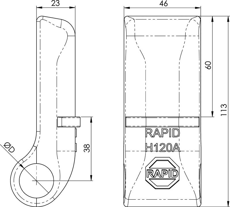 Scharnier Rapid H120A