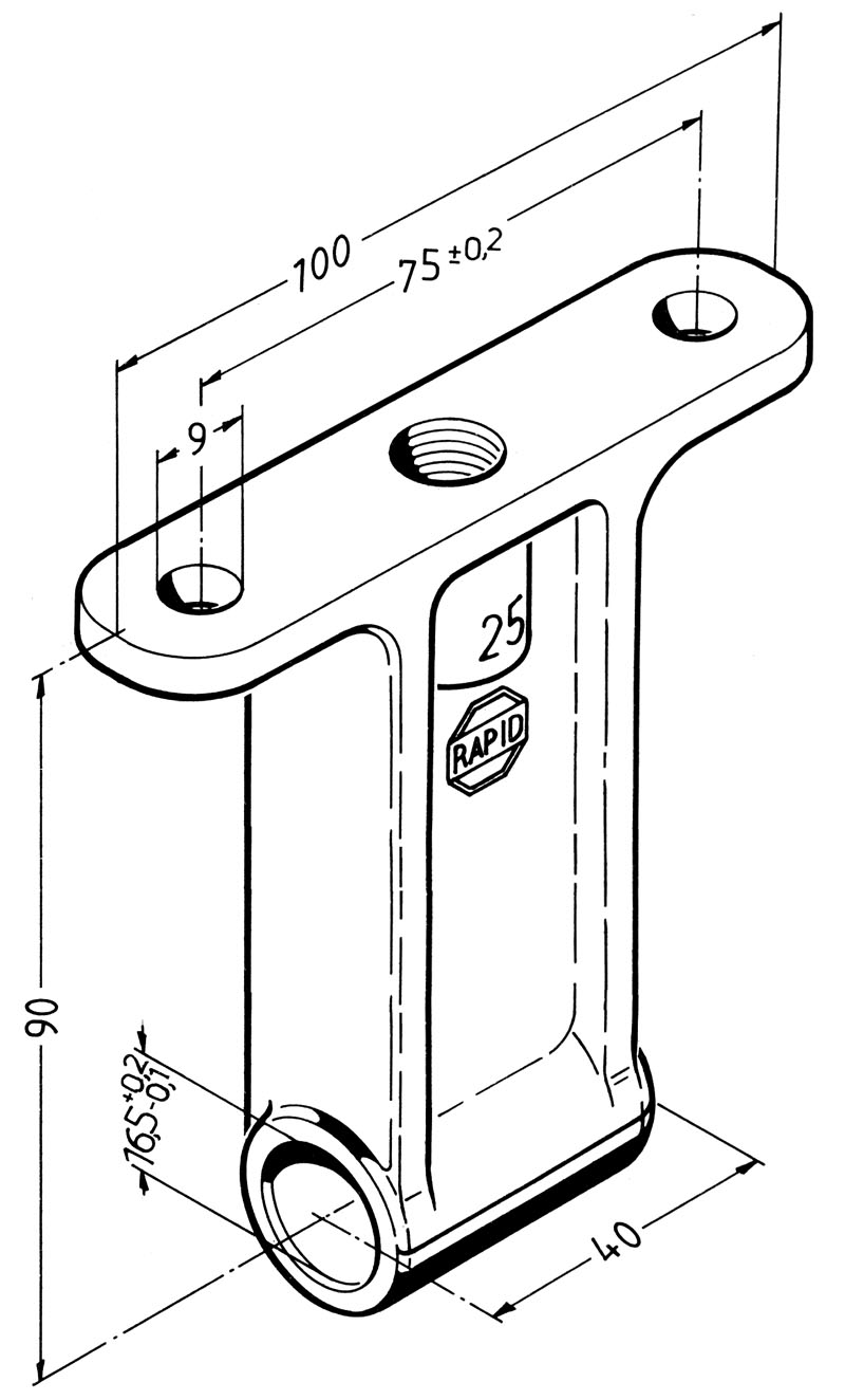 Scharnierlager Rapid H90
