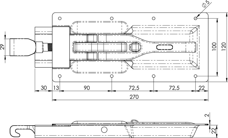 Einbauspannverschluss Record H206N-F