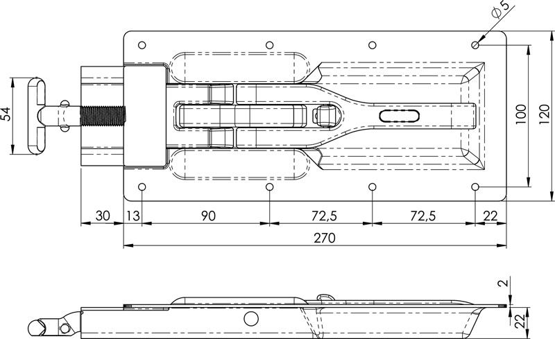 Einbauspannverschluss Record H206N-LF